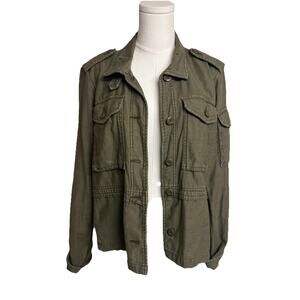 American Eagle Women’s Utility Jacket Size M Army Green Military Lightweight
